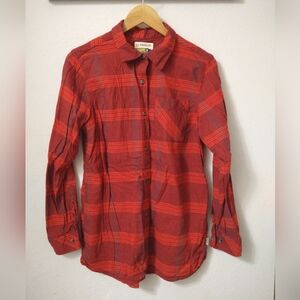 Junior's Magellan Plaid Boyfriend Fit Button Down Shirt